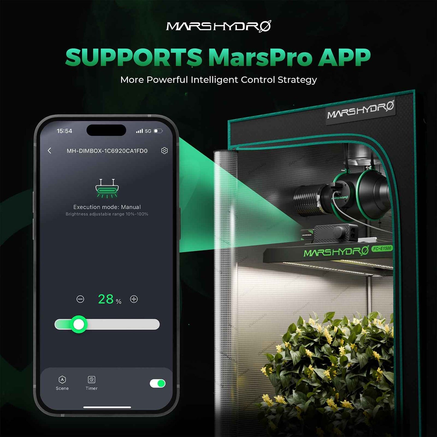 Mars Hydro iConnectu Smart LED Controller – WiFi & Bluetooth App Bediening voor MarsPro LED Kweeklampen
