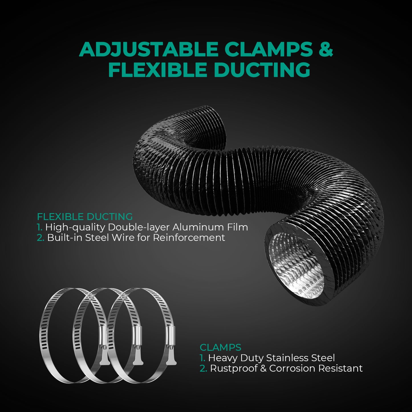 Mars Hydro 4-inch inline fan kit met slimme controller | Smart Fan Kit | Lüfterset Grow Tent