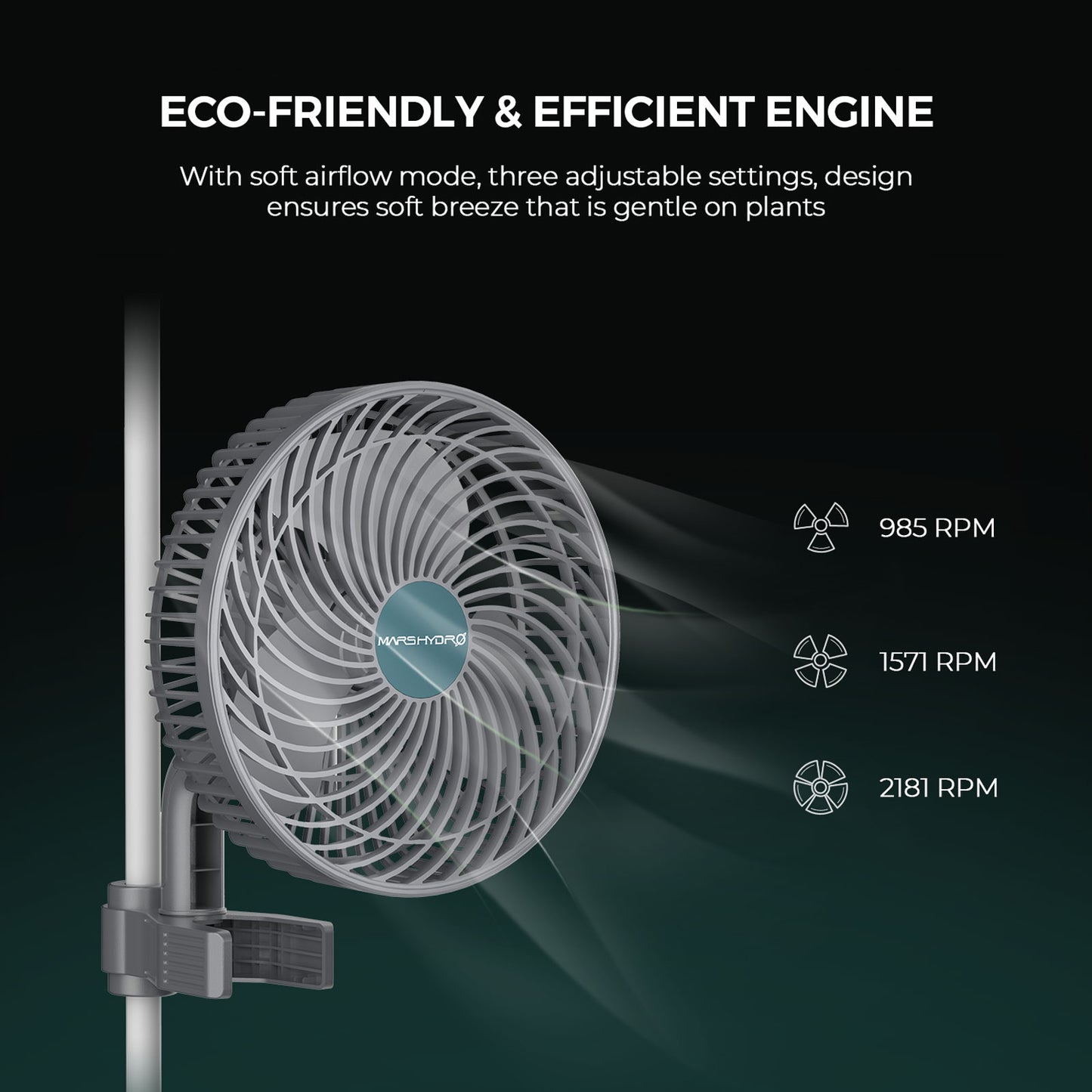 Mars Hydro 15 cm clip ventilator voor kweekruimtes | Grow Tent Circulation Fan | Clip Ventilator Growbox