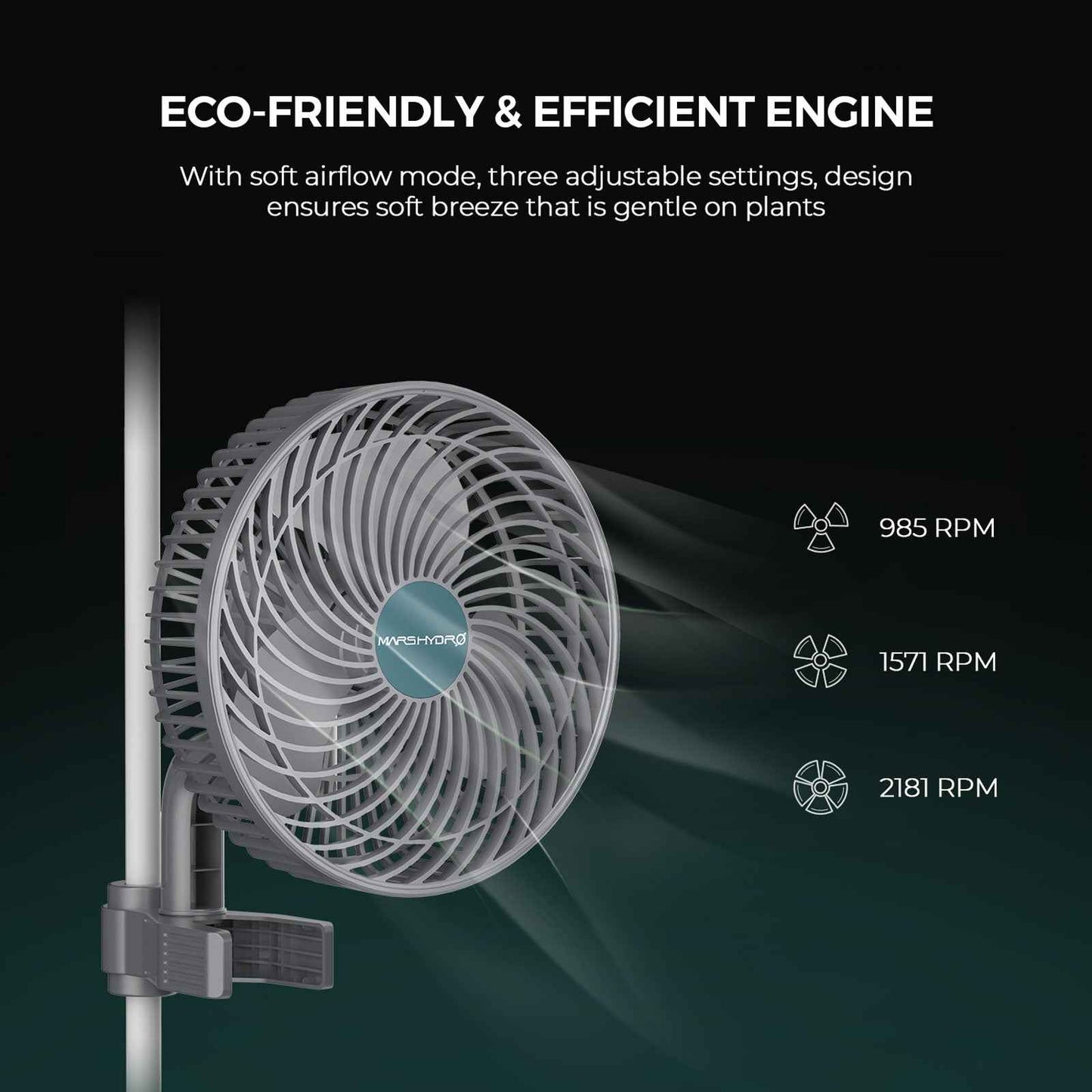 Mars Hydro 6 Inch (15 cm) Oscillerende Clip Ventilator – Stille Kweektent Luchtcirculatie voor Binnenkweek