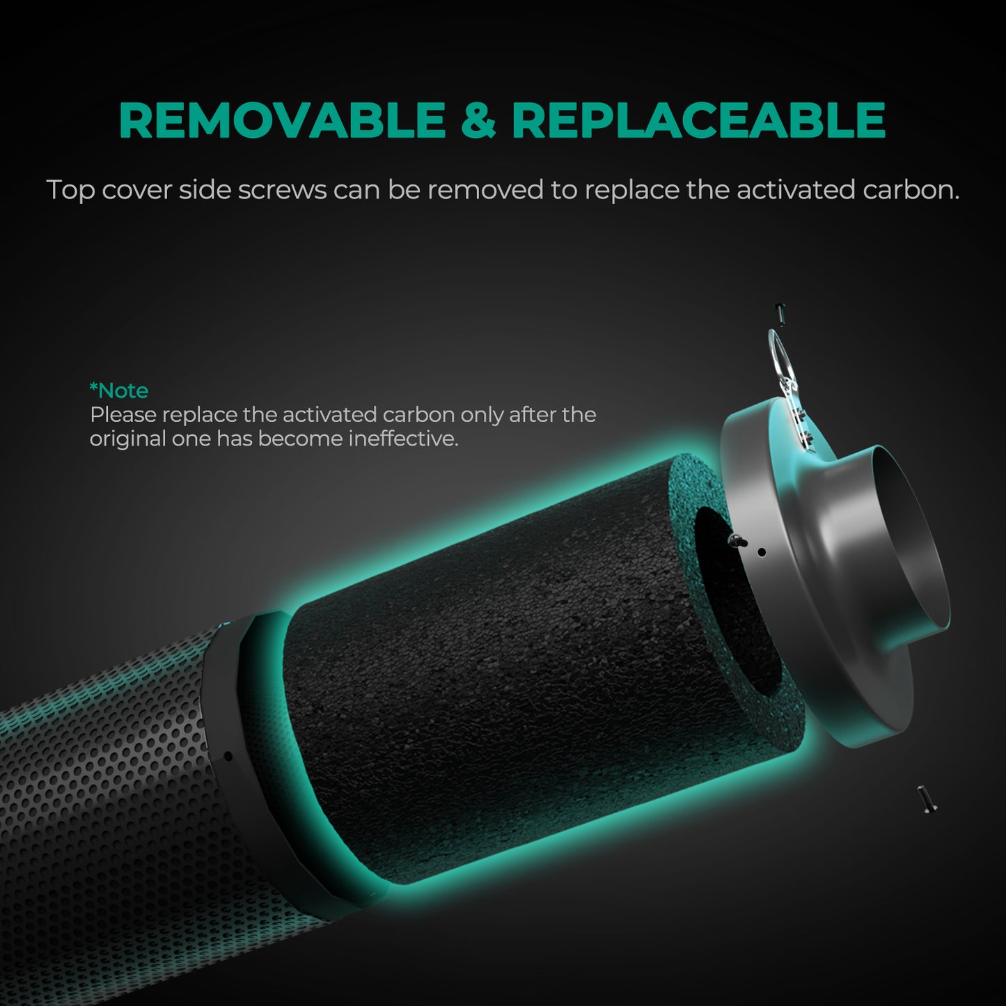 Mars Hydro 6" Carbon Filter Hervulbaar