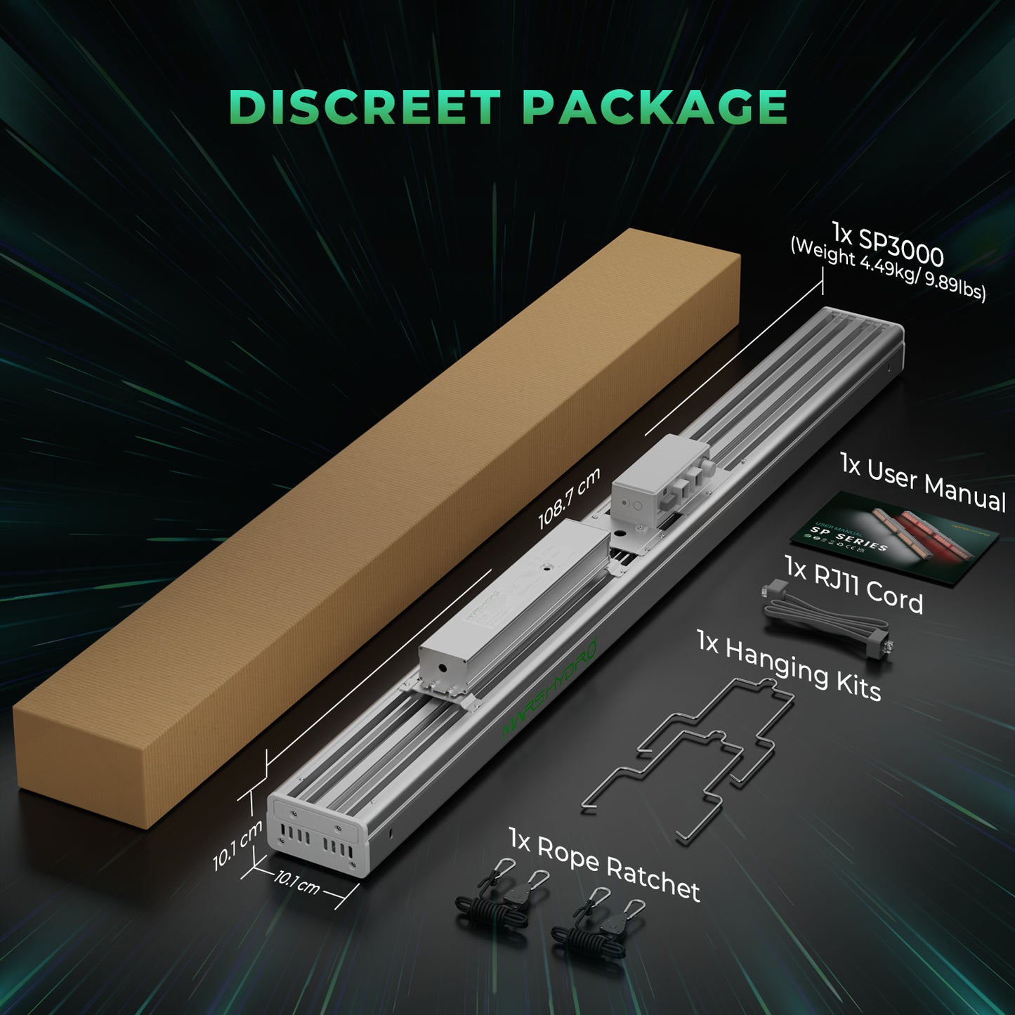SP3000 Mars Hydro LED groeilamp 300W | Full Spectrum Indoor Light | LED-Pflanzenlicht Growbox