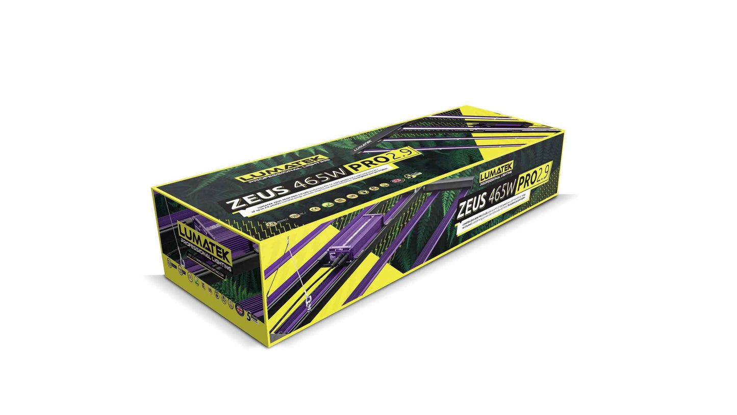 Lumatek ZEUS PRO Compact 465W LED Kweeklamp – Professionele Full Spectrum Kweektent Verlichting (2.9 µmol/J, 1353 µmol/s)