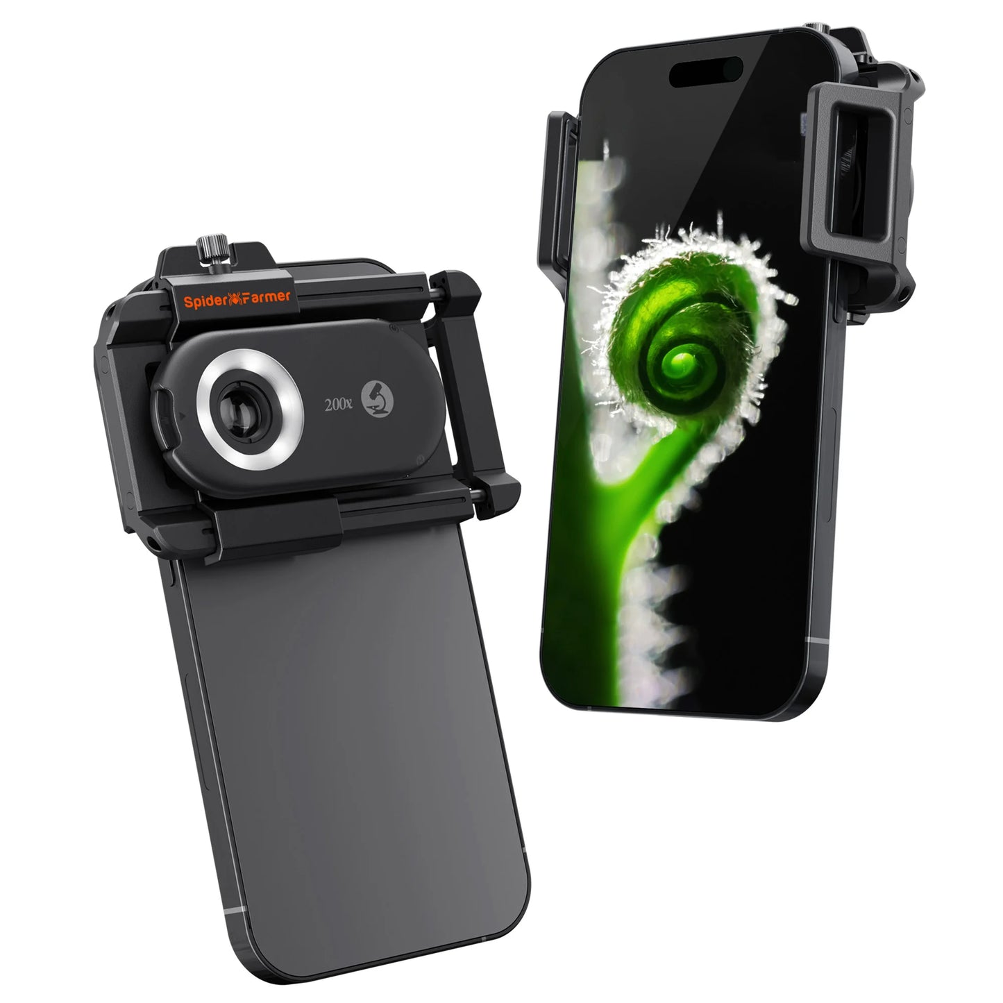 Spider Farmer 200X Trichomes Microscope Smartphone Lens with LED & UV, Nano Zoom, CPL
