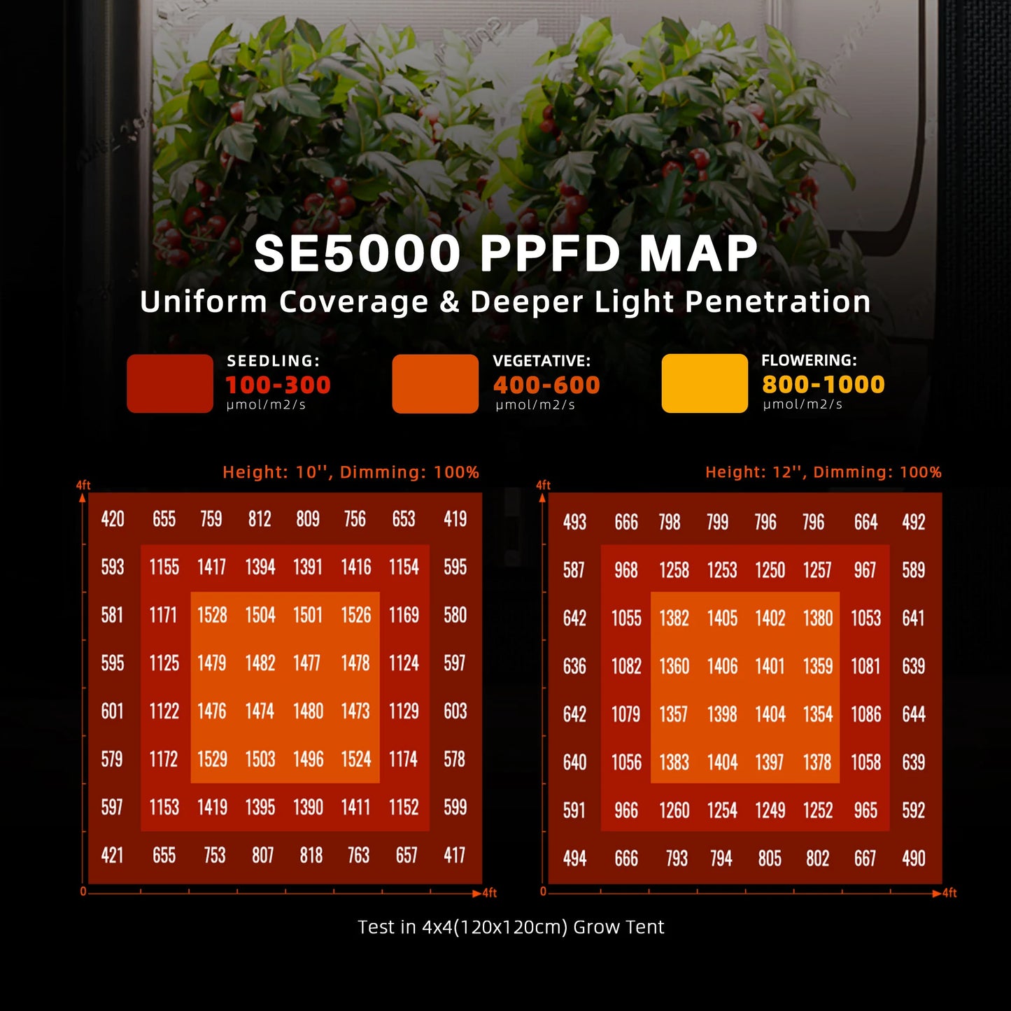 Spider Farmer SE5000 2,8 µmol/J LED Grow Light