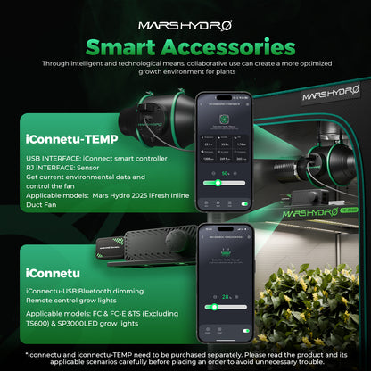 Mars Hydro LED controller compatible with MarsPro App for grow tent lighting automation und Bluetooth Verbindung