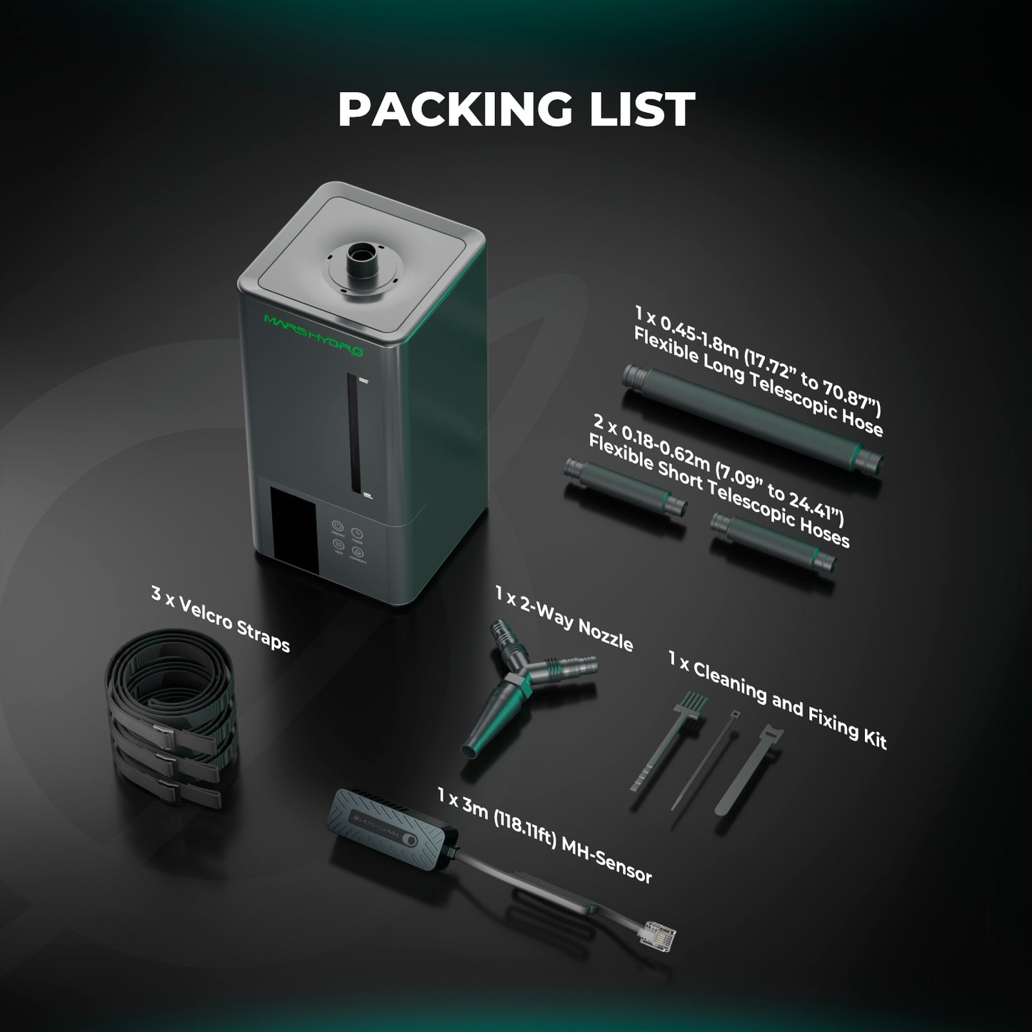 Mars Hydro luchtbevochtiger voor professionele indoor klimaatcontrole met smart ecosysteem