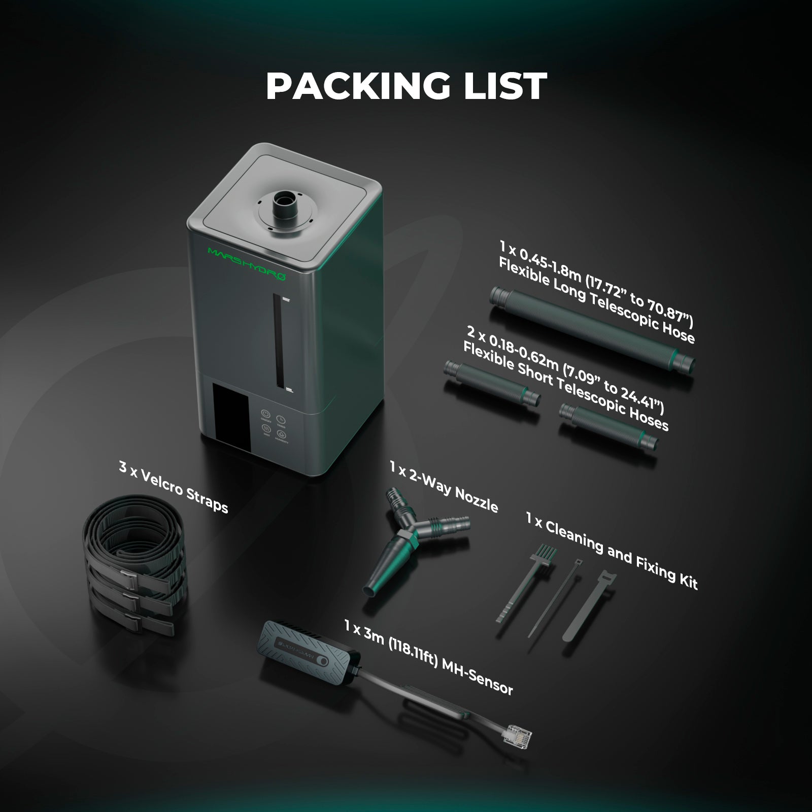 Mars Hydro luchtbevochtiger voor professionele indoor klimaatcontrole met smart ecosysteem