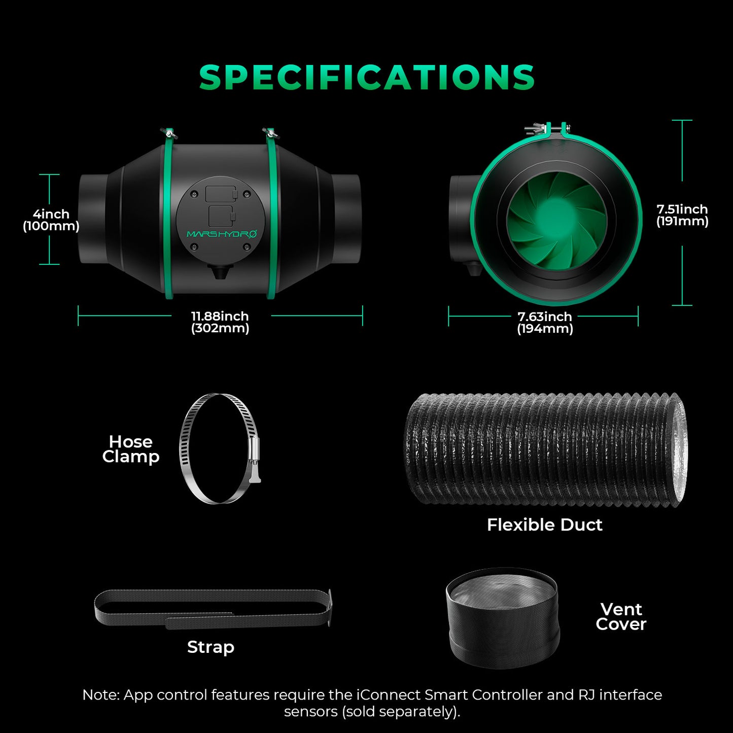 Mars Hydro SP3000 Kweek Tent Kit Compleet – 300W LED + 120×60×180 cm Tent + iFresh Ventilatiesysteem