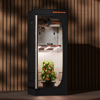 Spider Farmer G1500 150W LED verlichting voor 90x90 cm kweektent mit gleichmäßiger PPFD Verteilung