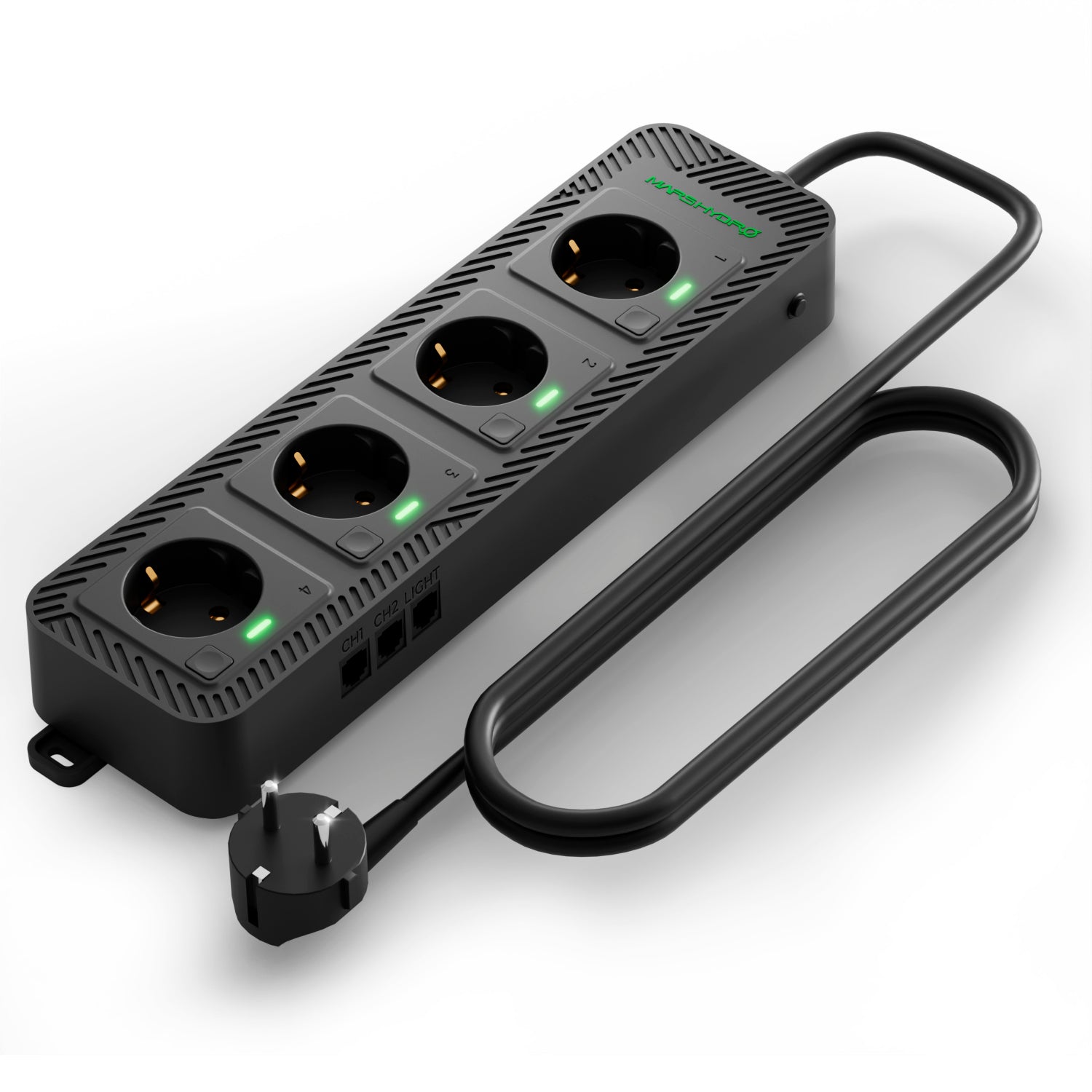 Mars Hydro iHub-4AC 2.0 slimme power strip uitbreiding voor iControl controller met 4 programmeerbare stopcontacten, smart grow tent power strip mit RJ12 Anschluss
