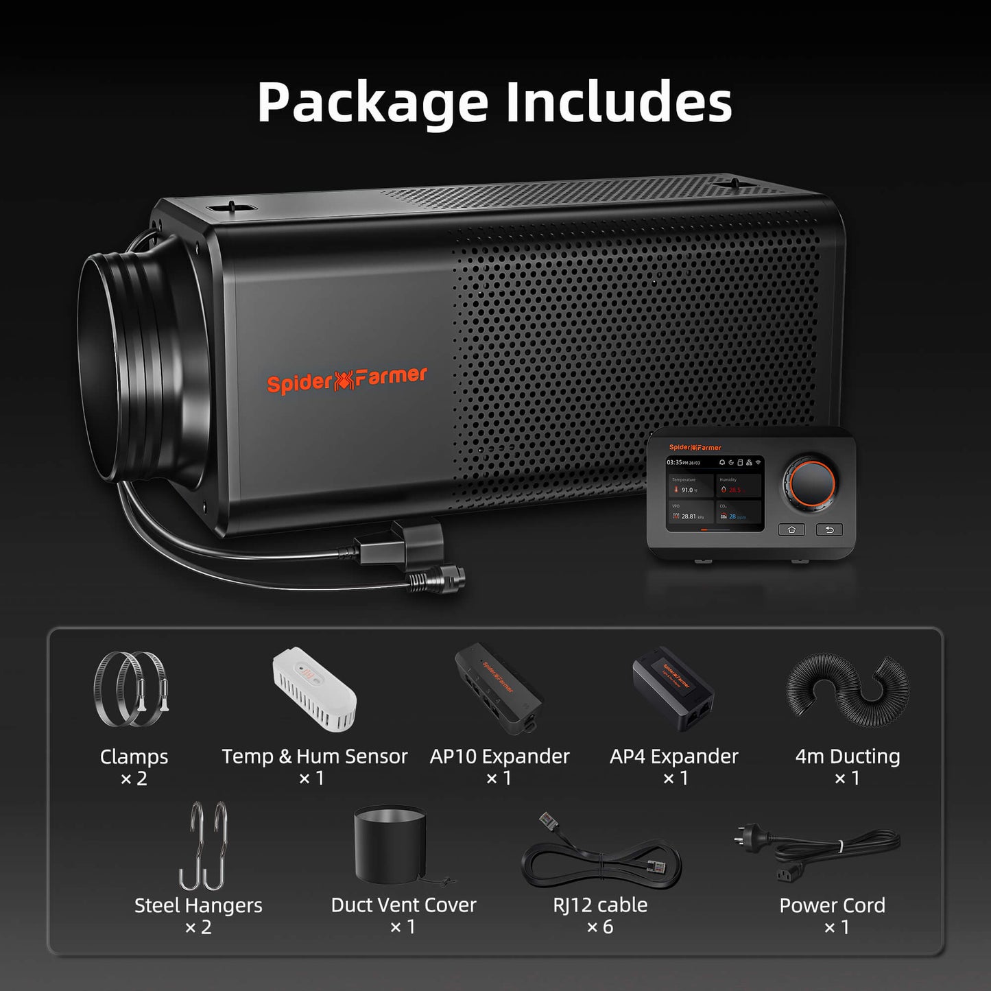 Spider Farmer 6 inch ventilator plug and play | Plug and play inline fan system | Plug-and-Play Inline Lüfter System