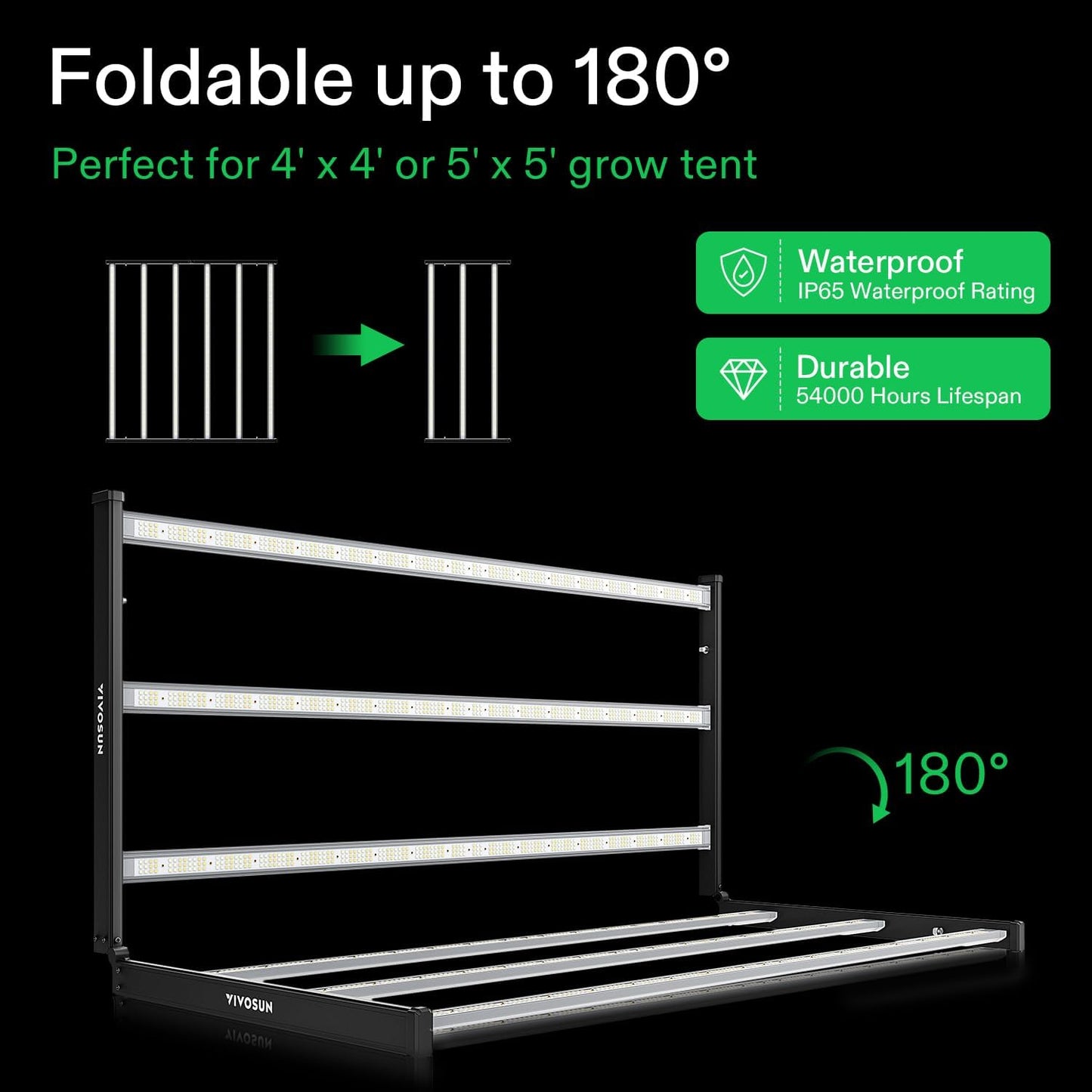 Vivosun VSFL6450 LED Grow Light Bar 645W