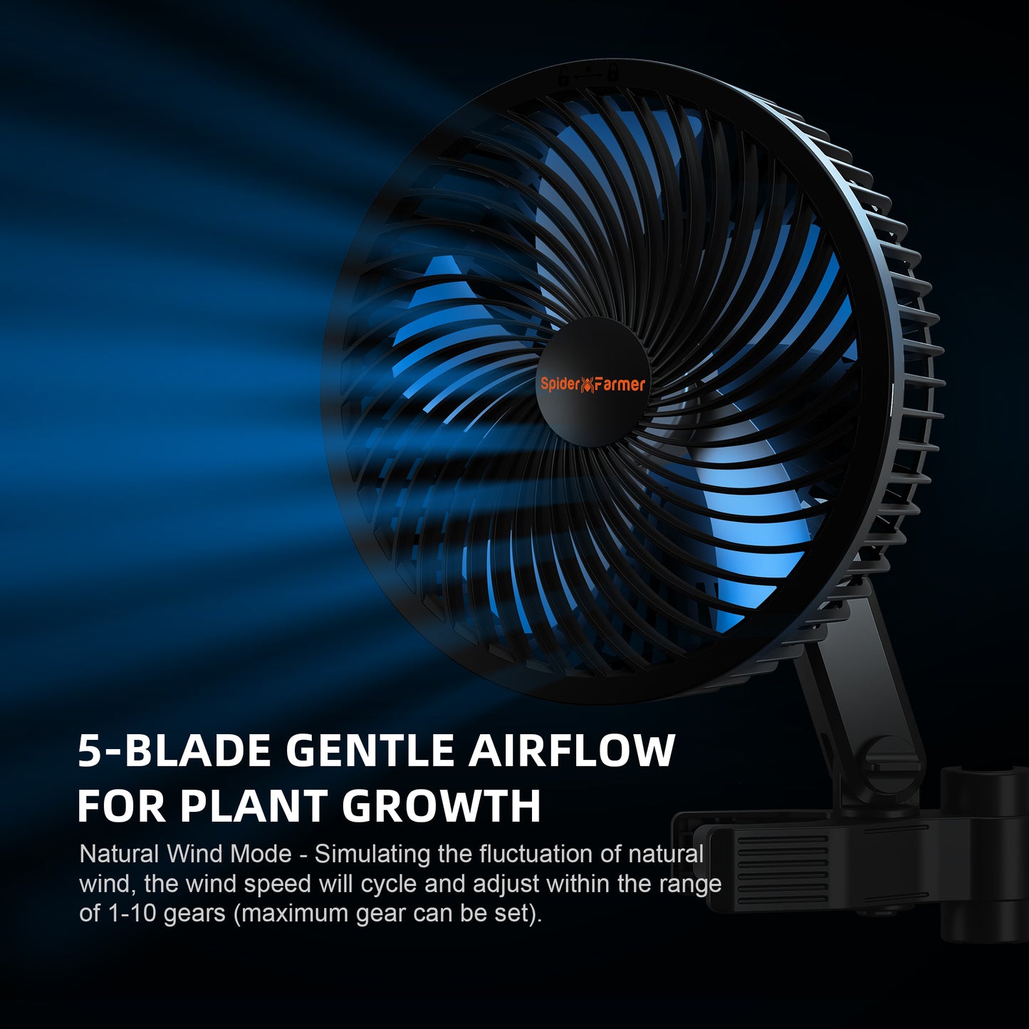 Spider Farmer 15cm oscillatieventilator | Oscillating Grow Fan | Schwenkbarer Growbox Ventilator