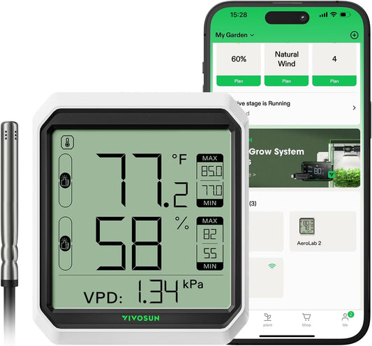 VIVOSUN AeroLab THB1S – Slimme Bluetooth Hygrometer &amp; Thermometer