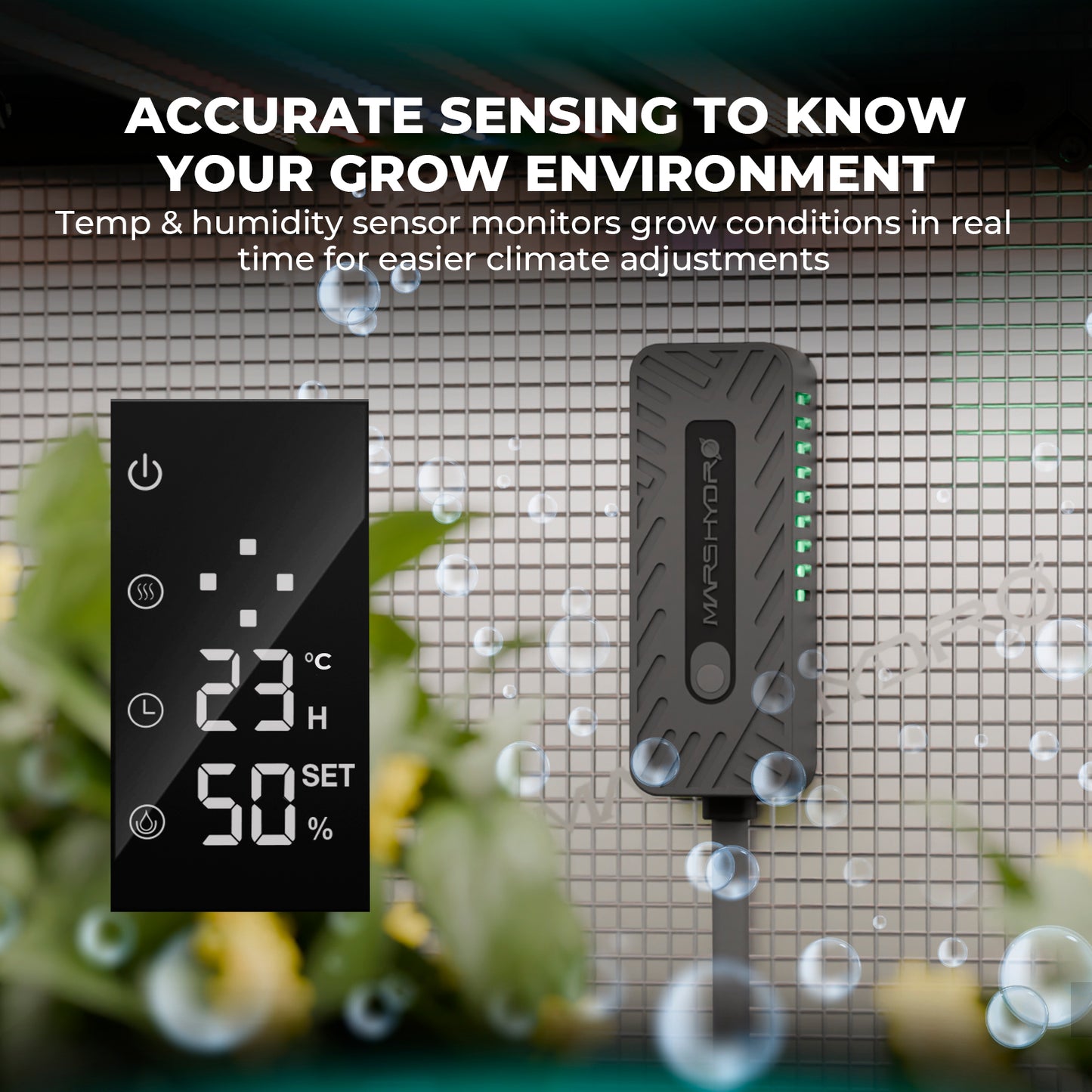 Mars Hydro indoor plant humidifier met RJ12 smart control en temperatuur sensor, Luftbefeuchter für professionelle Growbox