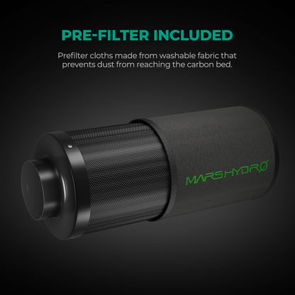 Mars Hydro 4" Carbon Filter Hervulbaar