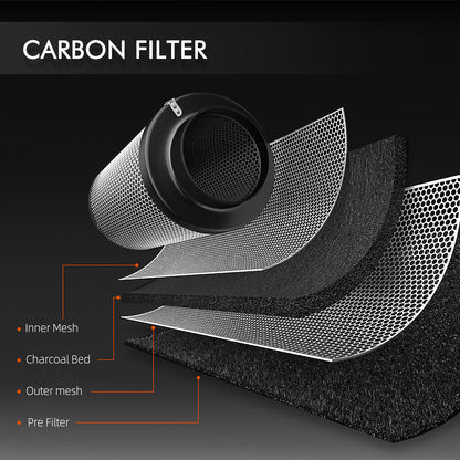 Spider Farmer 4 Inch/10cm Air Carbon Filter