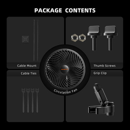 Spider Farmer 15cm stille ventilator | Quiet Oscillating Grow Fan | Geräuscharmer Clip-Ventilator