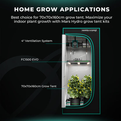 Mars Hydro FC 1500 EVO 2.85µmol/J Dimbaar Full Spectrum applications