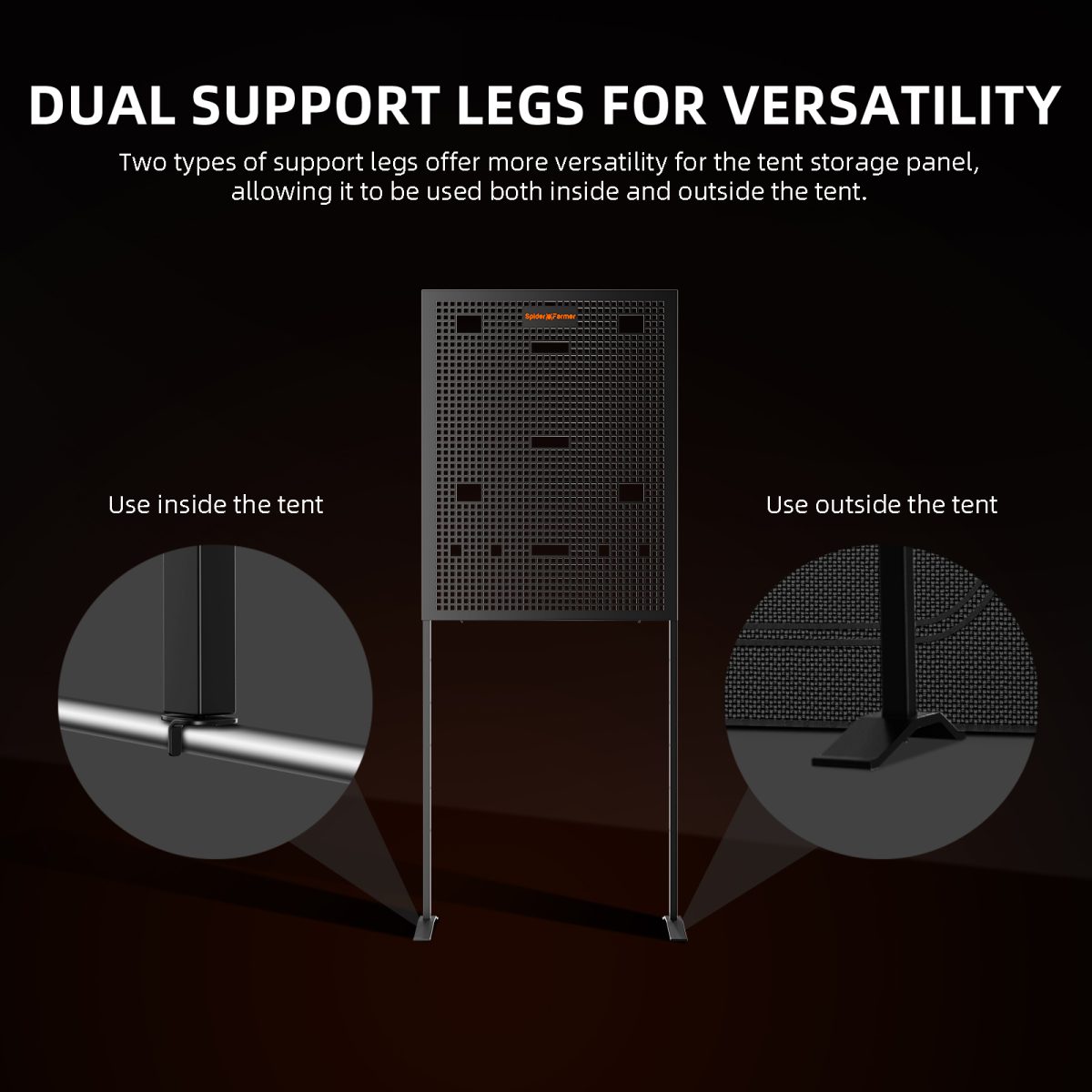 spider farmer board voor tent montage – duale installatie binnen buiten – Doppelte Montage Growzelt