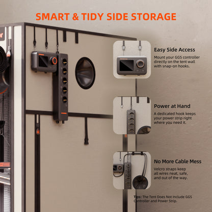 Spider Farmer 90x90x180 Pro 2000D lichtdichte kweektent / indoor grow tent / Indoor Growzelt mit hoher Reflexion