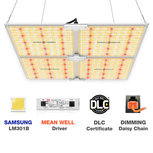 Spider Farmer SF4000 2,7 µmol/J 450W LED-växtljus