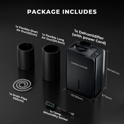 Mars Hydro 12L compressor ontvochtiger voor professionele binnenkweek en VPD optimalisatie, smart grow tent humidity control system für Indoor Pflanzen