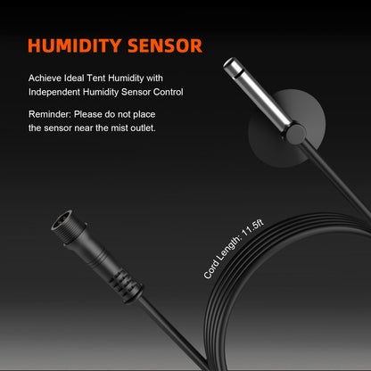 Grote kweektent luchtbevochtiger met 16 liter watertank | Large grow tent humidifier with 16 litre water tank | Großer Growzelt Luftbefeuchter mit 16 Liter Wassertank
