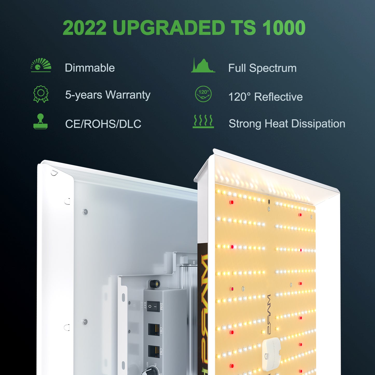 Mars Hydro TS 1000 80x80x160cm kompletta inomhustältsatser med hastighetskontroll