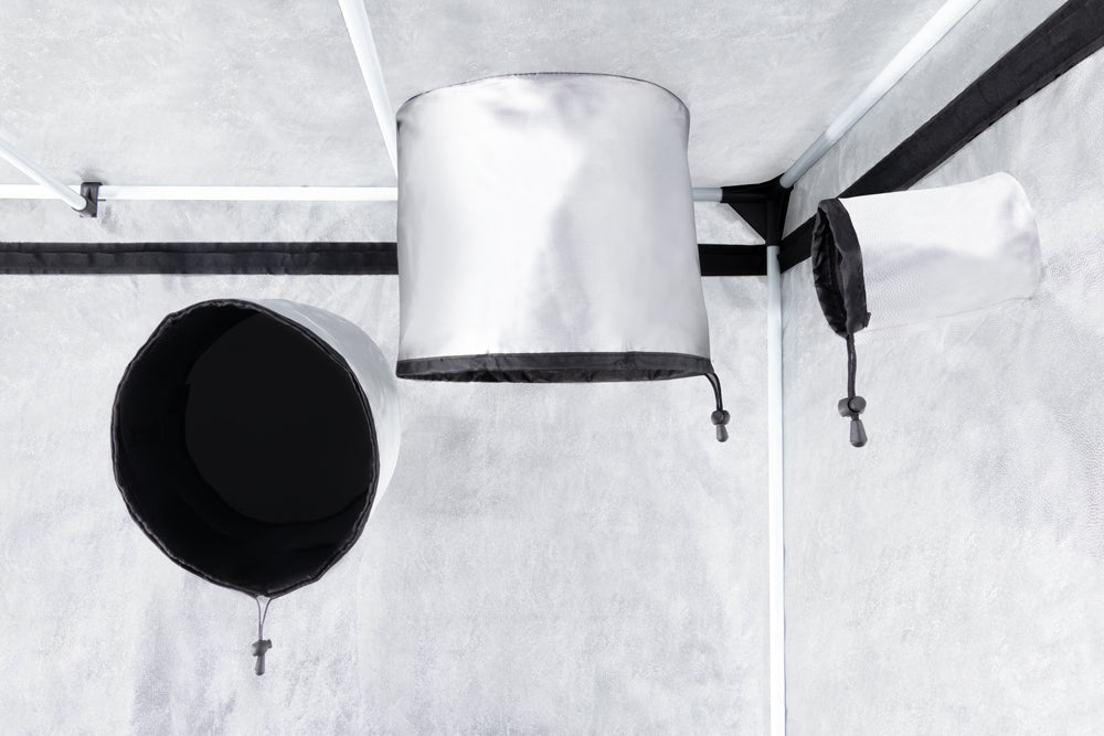 Kweektent geschikt voor 6 inch ventilatie – Grow tent suitable for 6 inch ventilation – Growbox geeignet für 6 Zoll Lüftung