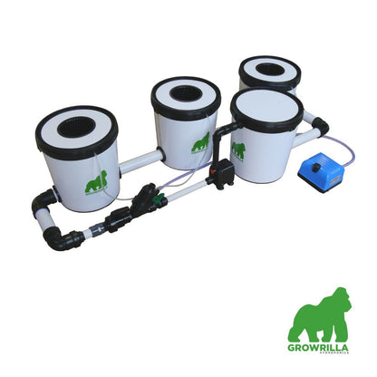 Growrilla RDWC PRO Hydroponic Systems 3 In-Line Buckets