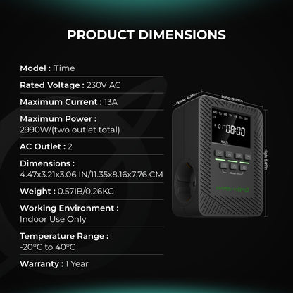 Mars Hydro smart timer met digitaal display / digital display timer / Digitalanzeige Zeitschaltuhr