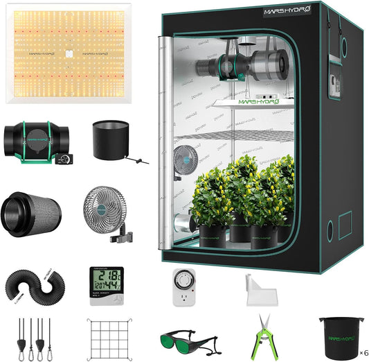 Mars Hydro Growers Kit TSW2000 Full Grow 120x120x200cm med Speed ​​​​Controller eller Smart Monitor