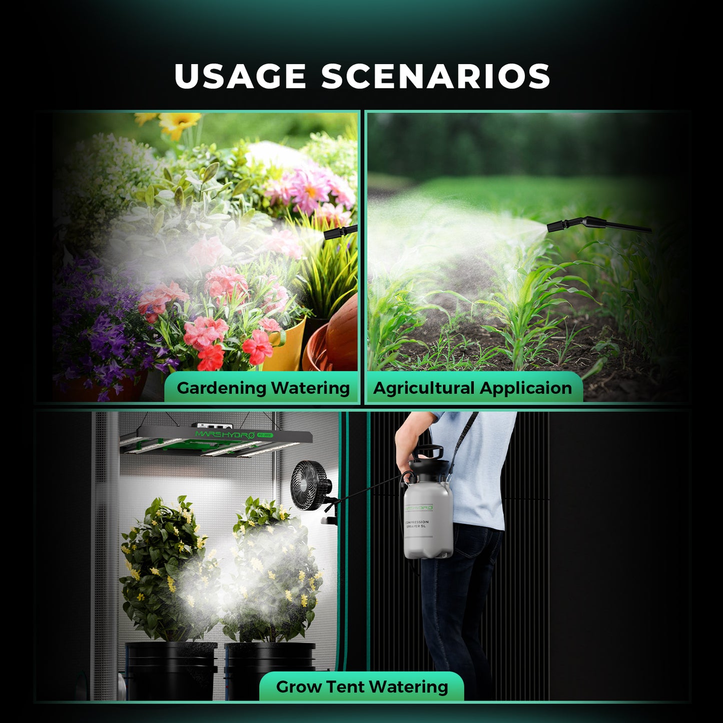 5L plantensproeier met schouderriem voor comfortabel gebruik, pump sprayer with shoulder strap, Drucksprüher mit Tragegurt