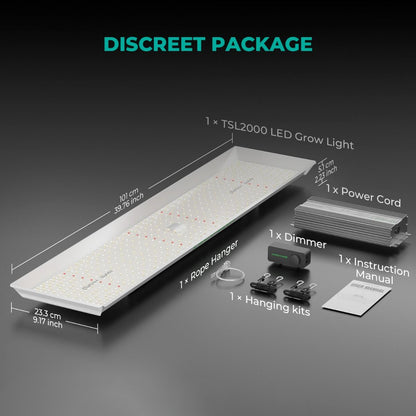 Mars Hydro TSL2000 dimbare LED lamp met daisy chain functie | Mars Hydro TSL2000 dimmable LED light with daisy chain function | Mars Hydro TSL2000 dimmbare LED Lampe mit Daisy Chain Funktion