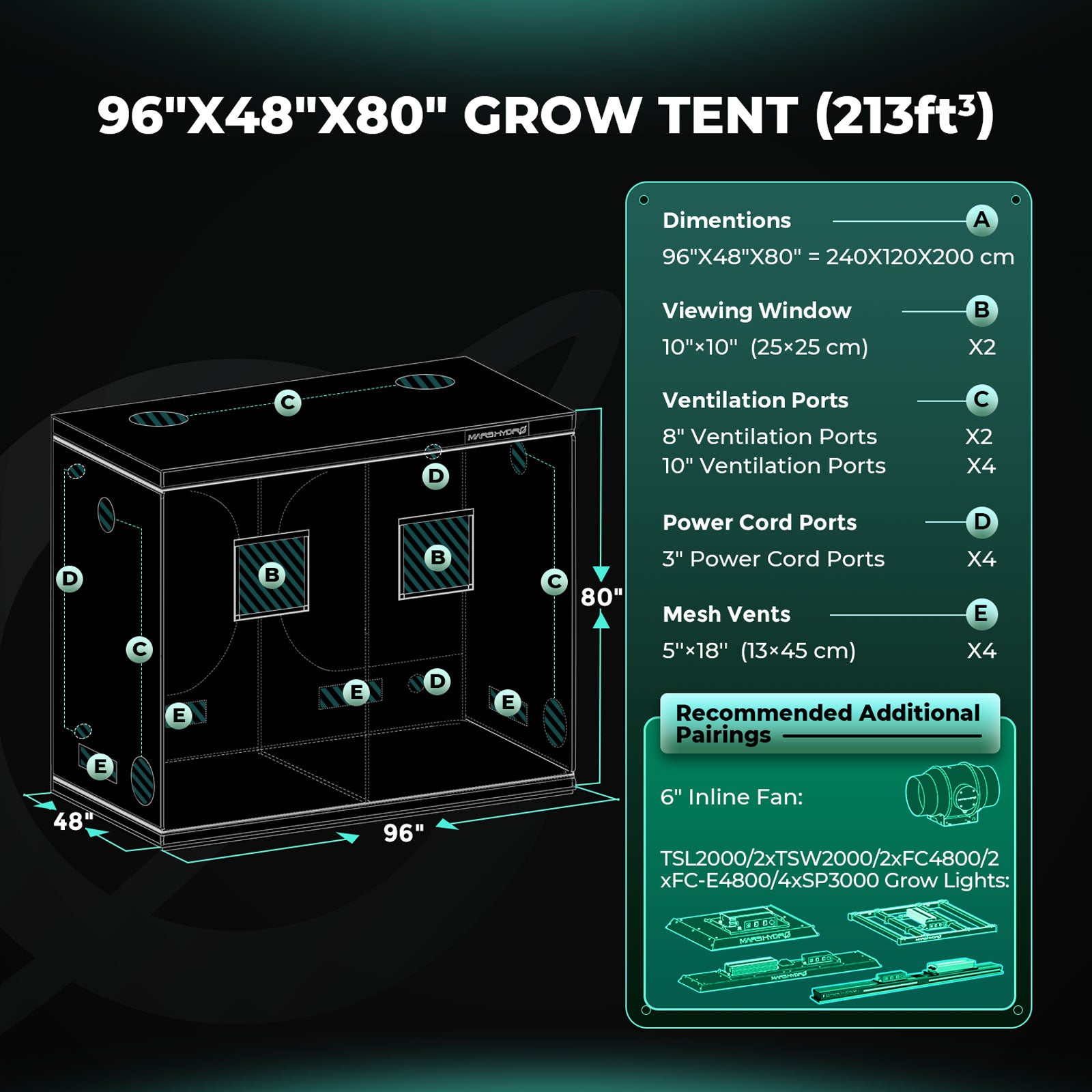Tent voor hydroponische systemen – hydroponic grow tent – Hydrokulturzelt