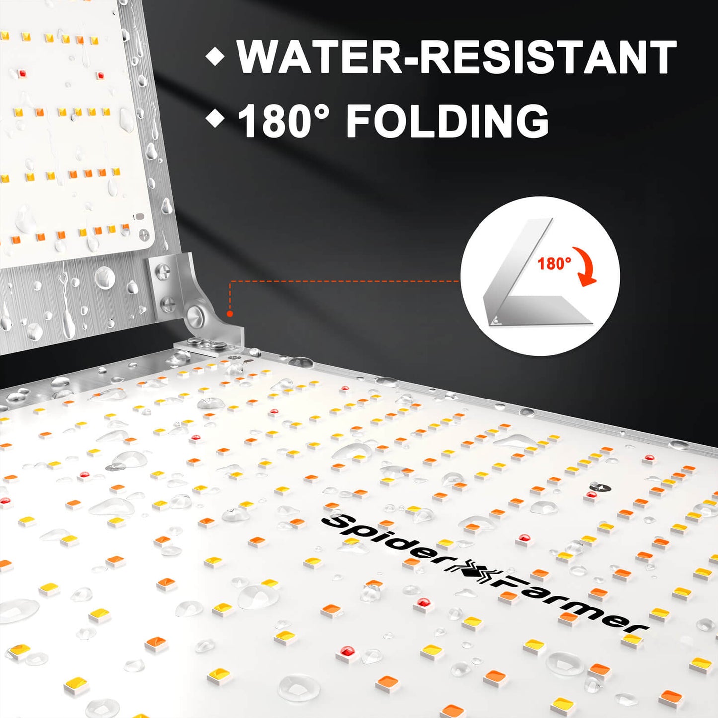 SF7000 650W LED grow light hoge PPFD dekking 150×150 cm / high PPFD coverage grow light / Hohe PPFD Abdeckung LED Pflanzenlampe