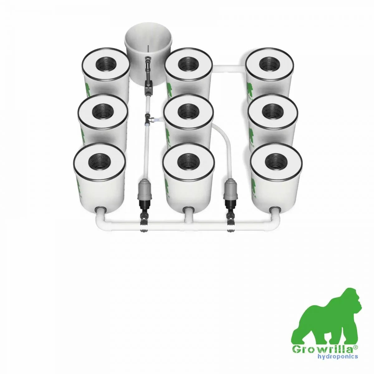 Growrilla (R)DWC PRO Hydroponic System – 9 behållare