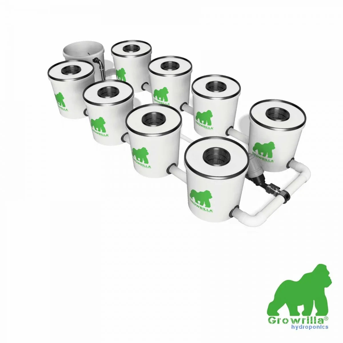 Growrilla (R)DWC PRO Hydroponic System – 8 behållare