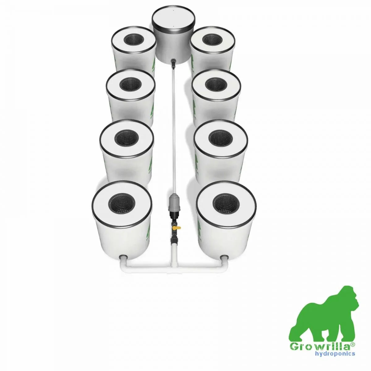 Growrilla (R)DWC Hydroponic 2.0 System – 8 behållare