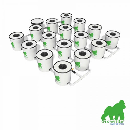 Growrilla (R)DWC Hydroponic 2.0 System – 16 behållare