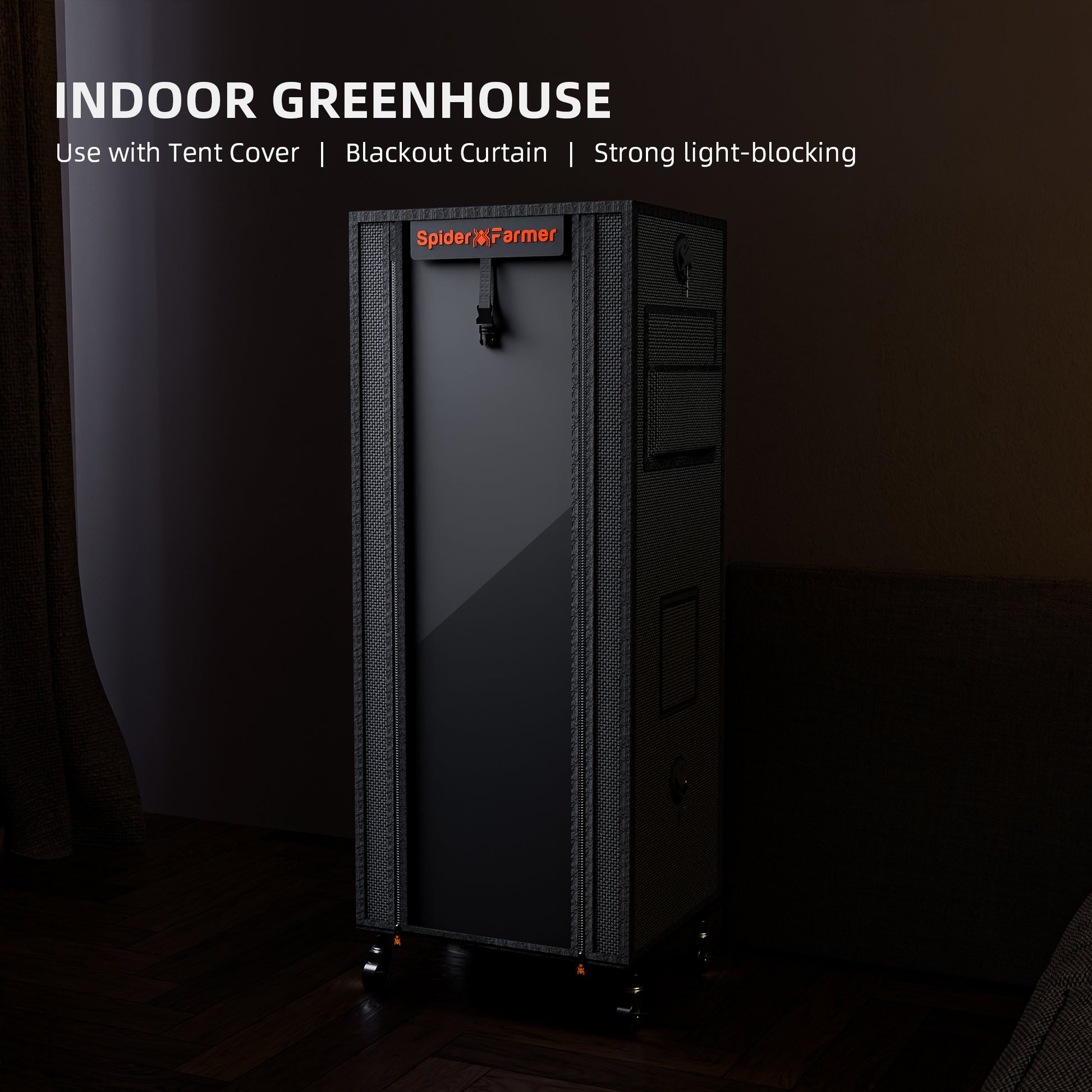 Spider Farmer plantenstandaard met dubbele deur grow tent 1680D Oxford stof – grow tent with double layer door – Growzelt mit Doppeltür 1680D