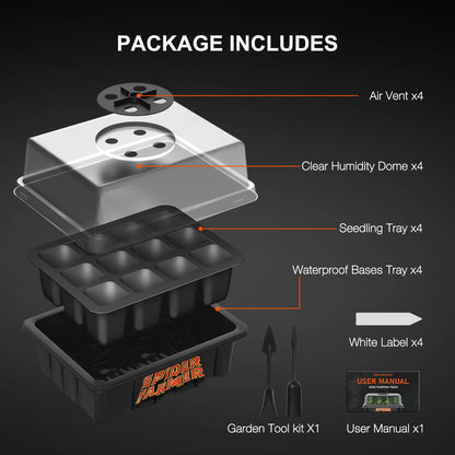Spider Farmer 4-laags groeistelling met full spectrum LED verlichting voor alle groeifases / Spider Farmer 4-tier growing rack with full spectrum LED lighting for all growth stages / Spider Farmer 4-stufiges Pflanzenregal mit Vollspektrum LED Beleuchtung für alle Wachstumsphasen